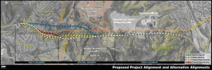 Proposed and Preferred Alignments for La Pata Gap Closure