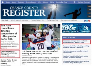 OC Register Home Page screenshot February 19, 2014